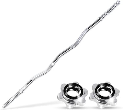 Halterstang 180 cm, 150 cm of 120 cm - Fitnessapparatuur voor Thuis - Verchroomde Stalen Halterstang met Sterslot