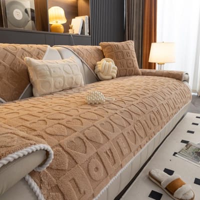 Herfst en winter verdikte Shu katoen fluweel sofa kussen pluche kussen 2/3/4-zits hoes hoes handdoek A 70x70cm 1pc