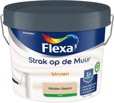 Flexa - Strak Op De Muur Binnen Mat - Midden Sesam - Mengverf - 2,5 L