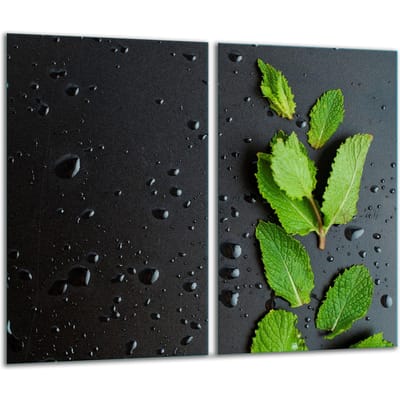 TMK ArtDeko - Snijplank - Glazen Beschermplaat - 2x 30cm Breed - 52cm Lang