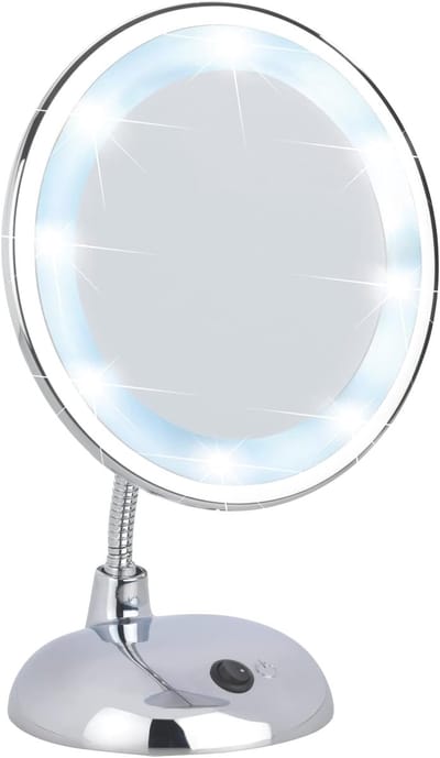 LED Staande Spiegel - Verlichte Make-up Spiegel - Dagelijkse Styling - Draaibare Functie - 175 x 28 x 12 cm
