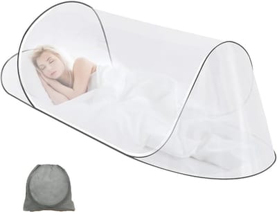 Pop-up Muggennet 200 x 100 x 70 cm - Draagbaar en Opvouwbaar Muggennet voor Reizen, Camping en Buitenactiviteiten, Met Rits en Herbruikbaar Ontwerp