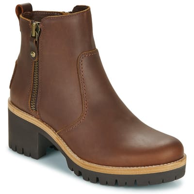 Panama Jack Pauline B10 Napa Cuero Bark Boots Bruin Gevet Leer Dames - Bruin - 38