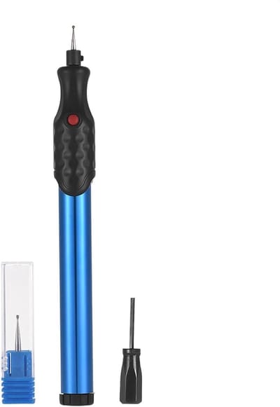 Elektrische Graveerstift - Metaal Graveergereedschap - Items Personaliseren - Hoge Snelheid Motor - 21000 RPM - Blauw