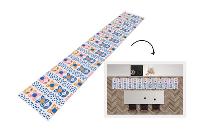 Keukenloper - Loper keuken - Bloemen - Scandinavië - Patronen - 300x50 cm - Keukenloper vinyl