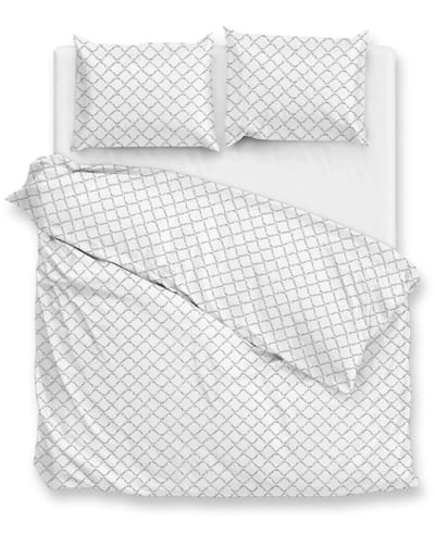 Zohome Linea-di-Satinado Dekbedovertrek - 100% Katoen-Satijn - 200x220-NL-BE - Wit