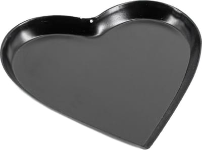 HomeBound by KY | Metalen tray hart zwart | Decoratie schaal | 12,5x13x0,7cm