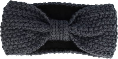 Haarsoires Haarband Knoop 10cm – Effen Kleur – Gebreide Stof – Grijs
