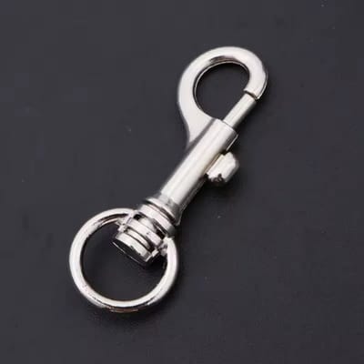 Finnacle - Sleutelhanger met Musketonhaak Sleutelring - 1 stuk - 55 mm - Zilverkleurig