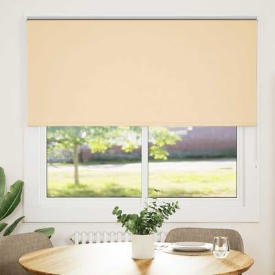 vidaXL - Rolgordijn - verduisterend - 145x130 - cm - stofbreedte - 141,6 - cm - beige