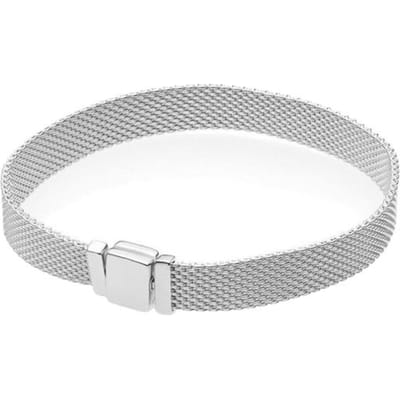 Bracelet de luxe original en argent sterling 100 % 925 pour femme, chaîne serpent, breloque authentique, bijoux de haute qualité à faire soi-même 16cm gray