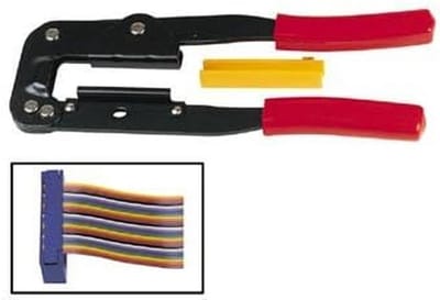 Krimptang - IDC Connector Tool - Kabels Verbindingen - Stalen Constructie - 6 tot 27.5 mm - Zwart Rood