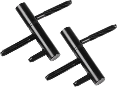 Starx - inboor paumelle (scharnier) - voor opdekdeur - voor houten kozijnen-75 x 14 mm - zwart - 2 stuks