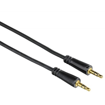 Jackkabel 3,5mm verguld 3m zwart