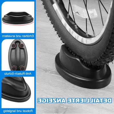Voorwielsteun Fiets - Rolltrainer Blok - Indoor Training - Stabiele Houding - 2 Stuks - Zwart
