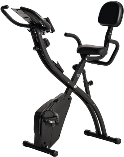 MakkelijkMooi Fitness Fiets -Hometrainer - Opvouwbaar - Verstelbare Weerstandsniveaus - Ergonomisch Stuur en Verstelbaar Zadel