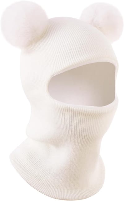 Warme winter balaclava voor kinderen van 1 tot 6 jaar, winddichte thermische sjaal, multifunctionele gebreide gezichtsbedekking, fleece gevoerd voor jongens en meisjes