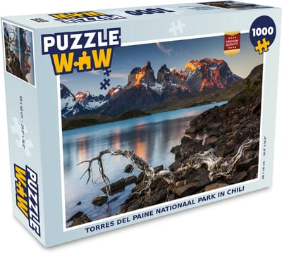Puzzel Torres del Paine Nationaal park in Chili - Legpuzzel - Puzzel 1000 stukjes volwassenen