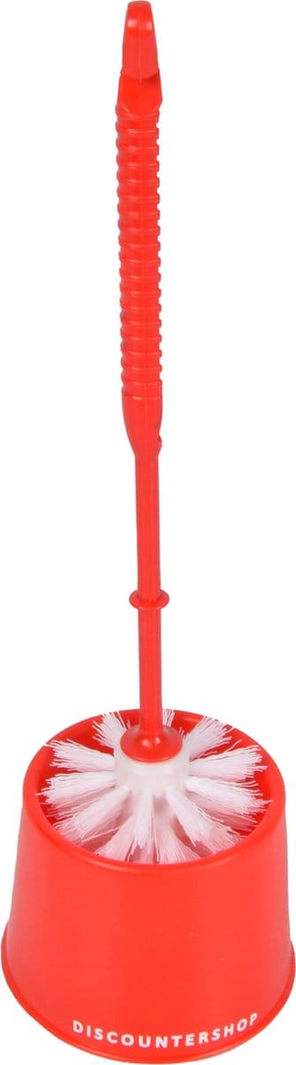 Hygiënische rood Toiletborstel met Houder - Roestvrij en Duurzaam - 10,5x33x6cm - Modern Design