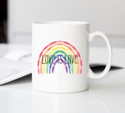 Mok Pride Gay Flag Love is Love - Pride - Gay - LGBTQ Vlag - Regenboog