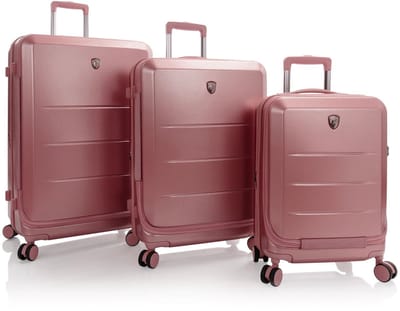 Heys EZ Fashion 4 wielen Kofferset 3-delig met uitbreidingsplooi - Harde bagage - TSA slot - rose gold