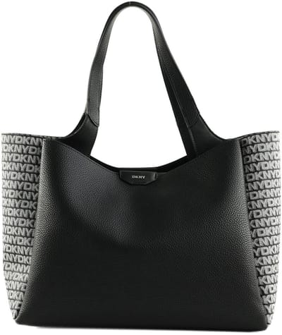 DKNY schoudertas Willa Tote Bag Black / Silver zwart