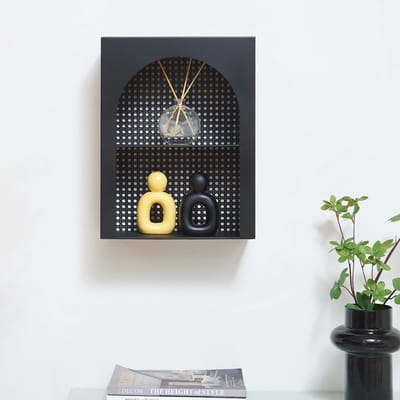 Wandrek Jäller 40x30x13 cm zwart [en.casa]