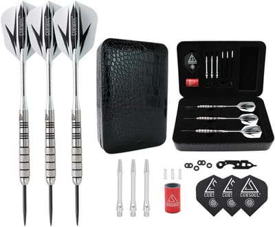 Professionele 30 Gram Stalen Dartpijlen Set - 95% Tungsten Barrel Inclusief Opberghoes