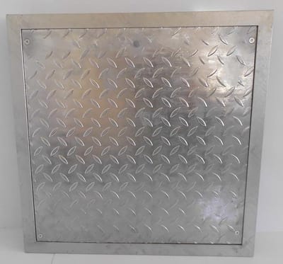 Afdekking met afdichting - Deksel met frame - Schachten Afdekken - Verzinkt staal - 40x40 cm - Zilver