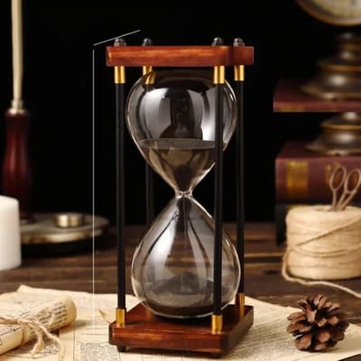 30/60 Minuten Kantoor- en Huismeubilair Creatieve Houten Zandloper Timer Zandloper Uurglas Decoratieve Decoratie Klokken 60mins zwart