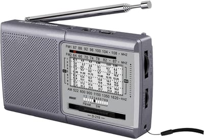 REN® Transistor Radio Op Batterijen - Transistor Radio - Transistor Radio met Netvoeding - Grijs - 13cm x 8cm x 3cm