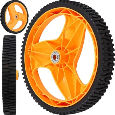 Wiel Grasmaaier - Reservewiel Maaier - Gazon Onderhoud - Standaard Lagerboring - 30 cm Diameter - Zwart