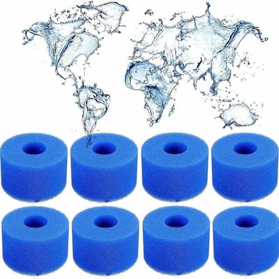 8-pack Jacuzzi Filter Type S1 Herbruikbaar-spa geschikt voor Intex S1-zwembadfilter