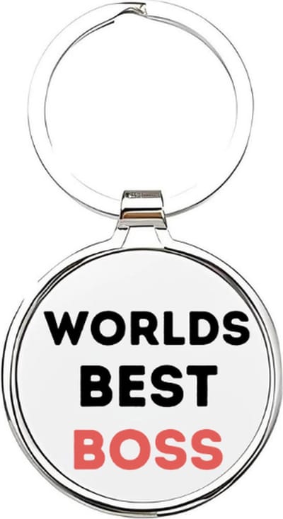 Akyol - worlds best boss Sleutelhanger - Baas - de beste baas - werk - collega - beste baas - werkgever - werken - beste ooit - cadeau - verjaardag - kado - geschenk - gift - verrassing - welkomst cadeau - afscheidscadeau - liefde - 4 x 7,5 CM