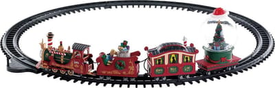 Lemax - 'North Pole Railway' - Verlichte trein met animatie & muziek/geluid - Werkt op batterijen