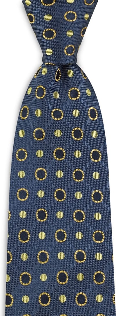 We Love Ties - Stropdassen - Stropdas Roundabout - blauw / geel