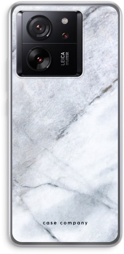 Case Company® - Hoesje geschikt voor Xiaomi 13T Pro hoesje - Witte marmer - Soft Cover Telefoonhoesje - Bescherming aan alle Kanten en Schermrand