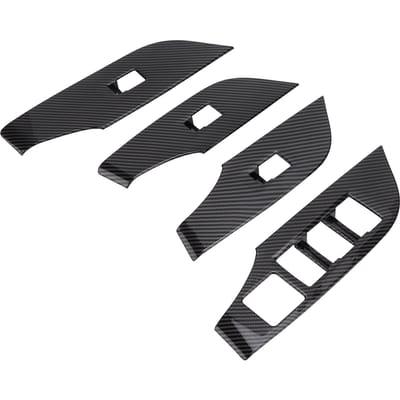 4 stuks Raamschakelaar Paneel Sierlijst Frame Decor in Koolstofvezel Stijl Vervanging voor RAV4 2019?2021 Links gray