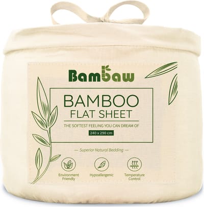 Bambaw Luxe Bamboe Lakens 240x290cm – Ultra ademende stof – Hypoallergeen – Beddengoed - Ivoor