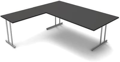 Hoekbureau Profi antraciet 200cm