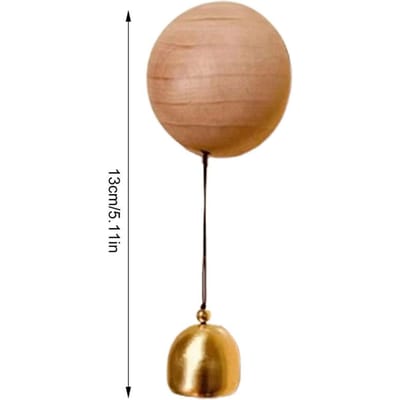 Japanse Houten Windgong Deurbel Magnetische Draadloze Deurbel Entree Deurbel Hangend Ornament Kleine Windbel voor Thuis brown