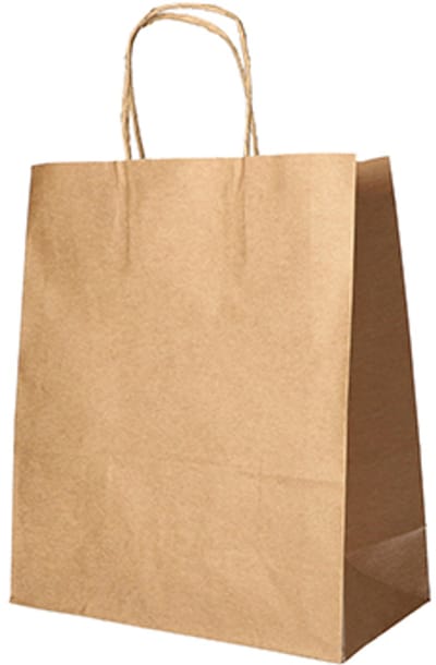 PAPSTAR Papier-Tragetasche, 280 x 220 x 100 mm, braun aus Kraftpapier, 70 g/qm, Tragkraft: 6 kg, mit Tragekordel - 1 St