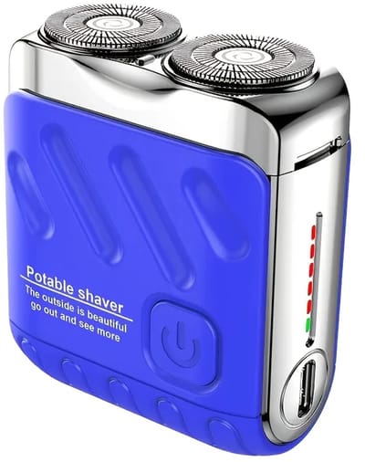 Krachtige 2-Blade Scheerapparaat - Usb Oplaadbare 2-Kop Mini Body Shaver + Precisie/Baardtrimmer - Batterij Indicator - Perfecte Lichaamshaar Verzorging voor Dames en Heren - Viraal op Tiktok - Kleur: Oranje
