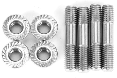 Dailygoods- Uitlaatspruitstukbouten 4 Stuks - Auto-uitlaatsysteem-boutmoeren - M8x1,25 - 42mm/1,65in - Roestvrij staal - Hoogwaardige duurzaamheid - Uitlaatsysteemmoeren