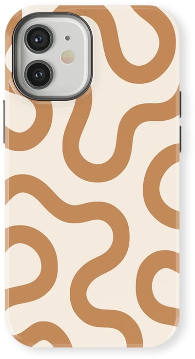 DripCase Motion Flow Tough Hoesje geschikt voor iPhone 12 | Backcover met Mag | Trendy Design | Valbescherming | Warm Whisper