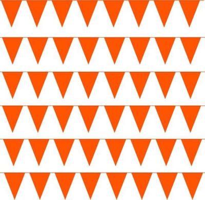 Fjesta© Oranje Vlaggenlijn - Set van 20x 10 meter - 200 meter