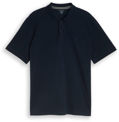 Tom Tailor - Plus Size - Piqué poloshirt met geborduurd logo - Maat 2XL - Sky Captain Blue