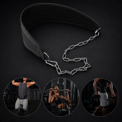Dip Belt Premium – Dip Riem met Stalen Ketting – Pull Up Belt voor Fitness, CrossFit & Calisthenics – Max. 362 KG Belastbaar