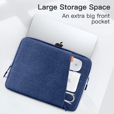 laptophoes laptop sleeve aktetas, Waterbestendig Schokbestendig Lichtgewicht tas met accessoireva , 13,3 Inch , (Kobalt Blauw)
