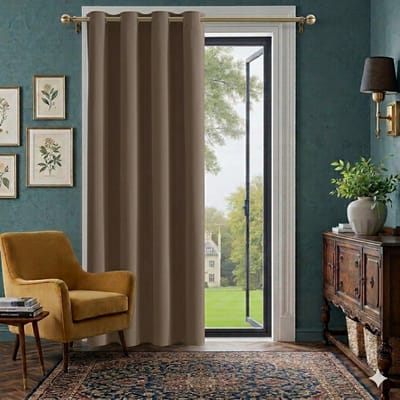 Maison Elara Woonkamer Gordijn Effen Thermisch Met Oogjes Lichtdoorlatend UV-bescherming 132x210 cm Cappuccino 1 Stuk